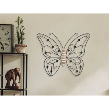 Panel z Żelaza i Drewna BUTTERFLY 39,5 1,5 33,5 cm MIN 2